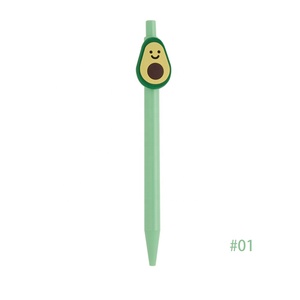 Bolígrafo de plástico de goma <span class=keywords><strong>aguacate</strong></span> de fresa lindo promocional logotipo personalizado bolígrafos divertidos para oficina y escuela - Product Image 4