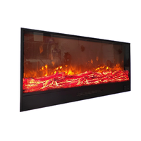 0.8 Meuble décoratif de style européen pour salon de villa, avec humidificateur à flamme simulée et foyer électrique domestique en métal