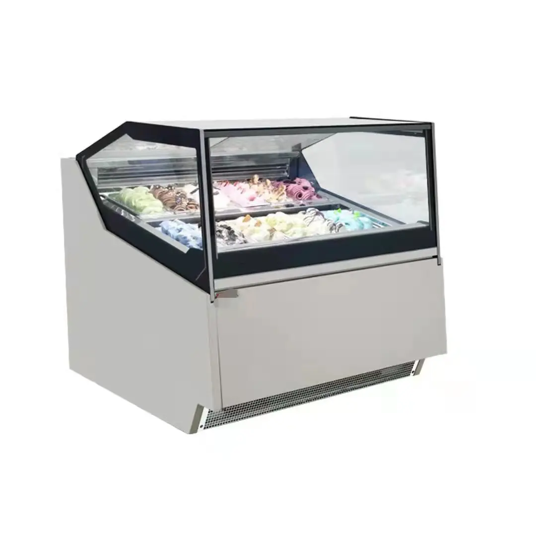 Shineho di alta qualità gelataio gelato display freezer/Italia gelato vetrina congelatore