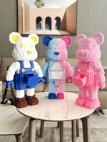 Nouvel arrivage de briques de diamant de bonbons de bohème de 46cm, modèle 3D assemblé, figurine ours, connexion, blocs de construction, jouet