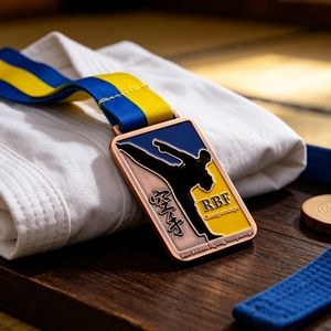 Medallas de Taekwondo y Judo Personalizadas por el Fabricante, Diseño en Relieve para Competencia Escolar, Trofeo Deportivo Ecológico - Product Image 2