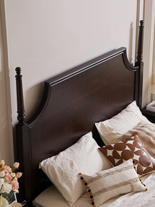 <span class=keywords><strong>Letto</strong></span> Matrimoniale in Legno Massello Stile Retrò Americano, Design Moderno 1,8m, <span class=keywords><strong>Letto</strong></span> Matrimoniale Francese Antico 1,5m per Camera da <span class=keywords><strong>Letto</strong></span> Principale - Product Image 3