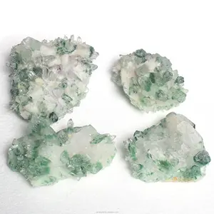 Cluster de quartzo fantasma verde natural, alta qualidade, atacado, alta qualidade, para cura