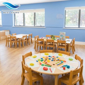 Mesas y Sillas <span class=keywords><strong>de</strong></span> Madera para Preescolar Montessori, <span class=keywords><strong>Muebles</strong></span> Infantiles Personalizados para Guardería con Suministros para el Aula - Product Image 1