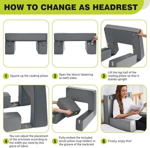 अतिरिक्त बड़े समायोज्य लैपटॉप डेस्क कोस्टर गेमिंग रीडिंग तकिया मेमोरी फोम हाथ बिस्तर के लिए सोफे फर्श के लिए आराम - Product Image 4