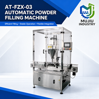 Machine de remplissage de poudre PLC à tête unique linéaire et fermée AT-FZX-03, remplisseuse à vis sans fin 10-2000g pour poudres d'épices, d'herbes et flacons