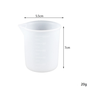 Tái sử dụng 100ml Silicone đo ly cho quy mô mềm trộn không dính nhà bếp sử dụng công cụ đo lường - Product Image 6