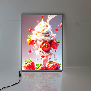 A1 A2 A3 A4 LED hộp đèn tùy chỉnh ảnh Menu hiển thị bảng điều khiển khung nhôm kính phía trước nhà hàng quảng cáo 12V Điện - Product Image 1