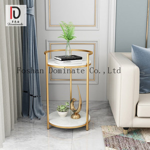 Rose Gold Fashion Design <strong>C</strong> <strong>Shape</strong> Simple Marble and Stainless Steel Side <strong>Table</strong> for Living Room - Product Image 5