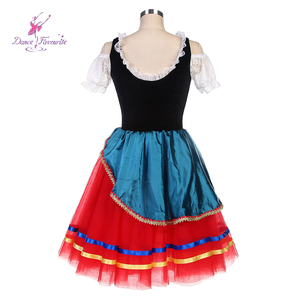 Costume da ballo romantico Tutu TARANTELLA di gruppo costumi da ballo per ballerine da ballo e da ginnastica - Product Image 2