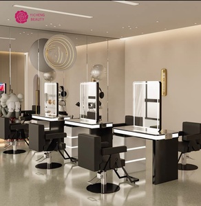 Espejos de Salón Estándar Europeo Yicheng Beauty, Espejos de Barbería, Conjunto de Equipamiento para <span class=keywords><strong>Peluquería</strong></span>, Muebles de Fabricación Profesional - Product Image 3