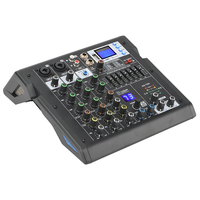EIF AF-TD6 mélangeur de son EQ 6 canaux 7 bandes 99 effets DSP Bluetooth USB Play Record Console de mixage pour DJ Studio karaoké