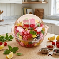 Boîte d'emballage alimentaire en plastique PET écologique jetable avec couvercle transparent, faite à la main, pour pâtisserie, gâteau, chocolat, bonbons, biscuits