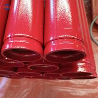 Tuyau d'incendie 2 pouces Schedule 40 RAL3000 en acier époxy rouge pour projet de lutte contre l'incendie ASTM A795 A53 homologué UL FM
