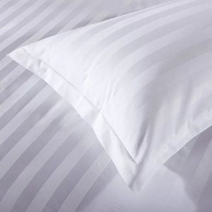 Juego de ropa de cama de algodón 100%, fundas de almohada a rayas de 3cm, juegos de edredón de ropa de cama de Hotel - Product Image 3