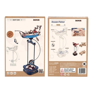 Robotime Rokr DIY <span class=keywords><strong>juguetes</strong></span> de descompresión de escritorio MCD02 Ocean <span class=keywords><strong>Fisher</strong></span> modelo Kit 3D rompecabezas de madera para niños - Product Image 6