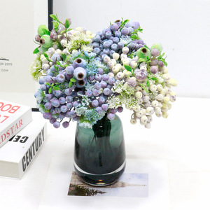 Bouquet de baies artificielles transfrontalières, style campagnard, accessoire de photographie, décoration d'intérieur, ensemble de tiges de fleurs artificielles de fruits et baies - Product Image 2