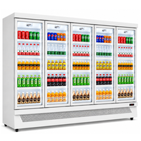 Jinfugui Porte en verre commerciale Double température Affichage des boissons Refroidisseur 450L vertical Boisson Réfrigérateur
