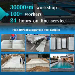 Nhà sản xuất tốt nhất giá thấp sợi thủy tinh hồ bơi ngoài trời 14x42 inground Spa kích thước lớn Thác hồ bơi cho nhà - Product Image 6