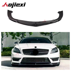 Labio de parachoques delantero de fibra de carbono estilo V para Merceder <span class=keywords><strong>Benz</strong></span> W218 <span class=keywords><strong>CLS</strong></span> clase <span class=keywords><strong>AMG</strong></span> CLS63 2011-2014 Kit de alerón divisor delantero - Product Image 1