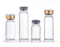 InjexMed - Vial de Vidrio Transparente de 3 ml para Uso Doméstico, Proyectos de Belleza, Suero, Líquido Cosmético, Envase, Botella, Estuche, Herramienta