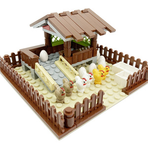 Blocs de construction en plastique ABS Taoxi MOC, ensemble d'animaux de la ferme, vache, lapin, cochon, modèle de paysage à assembler soi-même, jouet éducatif 14+ - Product Image 2