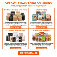 Sachets Doypack à fond plat, personnalisés, imprimés, en papier et plastique, avec soufflet latéral, thermoscellables, pour chips de banane, de pommes de terre surgelées et de plantains