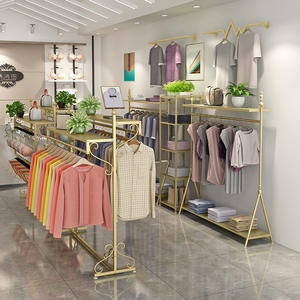 Exhibidor de <span class=keywords><strong>Ropa</strong></span> Portátil Dorado Nakajima, Perchero de Dos Niveles para Niños, Modelo 0068, Hecho en China Continental - Product Image 2