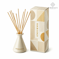 Diffuseur de parfum artisanal en céramique Firdaus, bouteille décorative pour diffuseur d'arômes, conteneur décoratif pour la maison