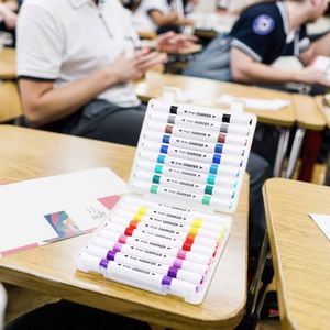 36 Colors Plastic Fine Tip Dual Tips Art Set Double Head Acrylic Sketch Markers - Product Image 6