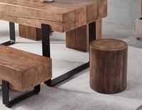 Longue table à manger moderne en bois chaise combinaison rétro assis jetée hôtel réception journal personnalité jetée table à manger