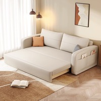 Sofá Cama de Tela con Tecnología de Doble Propósito, Moderno, Multifuncional, Plegable y Telescópico para Apartamentos Pequeños, para Sala de Estar