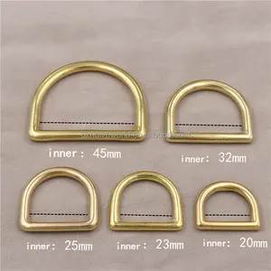Nolvo World 13-16-20-23-25-32-38-45mm Brass Gold Metal Bag Hardware D Ring