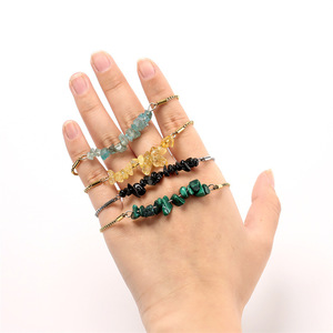 Bohemian Natural Stone Beaded <b>Bracelets</b> 18K Gold Stainless Steel Chain Jewelry Unisex Gift Style Fashion <b>Bangle</b> <b>Bracelet</b> - Product Image 4