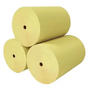Fabriklieferung jumbo-rolle benutzerdefinierte Größe 38 g 120 g weiß gelb blau silikon beschichtet Glasurlaub-Papier