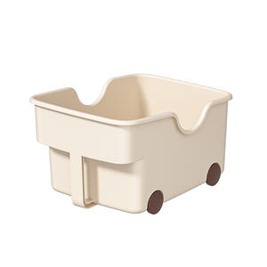 Organizador de despensa de cocina rectangular de inyección de alta calidad, contenedores de almacenamiento apilables, manijas, juguetes de comida, artículos diversos, plástico PP, 6-10L - Product Image 3