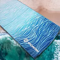 पुनर्नवीनीकरण फाइबर बनाया वफ़ल मुद्रित समुद्र तट तौलिया