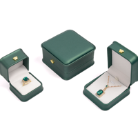 CHEN LU Handmade Dark Green PU Leder Moderne Luxus Mini Schmucks cha tulle Crown Design für Ringe Halsketten Armbänder Geschenk verpackung