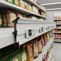 Porte-étiquettes de prix numériques en plastique transparent, longueur et couleur personnalisables, hauteur 42 mm, pour présentoirs d'étagères de magasins de détail, supermarchés, vente en gros