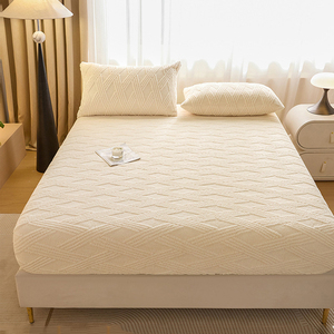 Ropa <span class=keywords><strong>de</strong></span> <span class=keywords><strong>Cama</strong></span> <span class=keywords><strong>de</strong></span> Color Sólido, Diseño Liso, Tafetán, Terciopelo, Jacquard, Sábana Ajustable, Estampado <span class=keywords><strong>de</strong></span> Sarga, Antideslizante, Ropa <span class=keywords><strong>de</strong></span> <span class=keywords><strong>Cama</strong></span>, Sábanas, Colchón - Product Image 3
