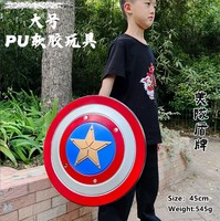 45cm Huaqi WJS01 Viking Thor brazos realista Cosplay martillo juguete Metal PU mitología nórdica inspirado Islandia viaje juguete espadas