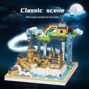 3088Pcs天空之城魔堡积木套装玩具微粒DIY组装玩具建筑模型益智3D益智玩具