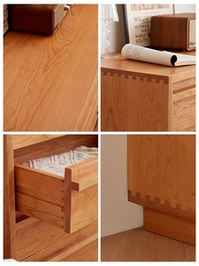 <span class=keywords><strong>Commode</strong></span> étroite à 5 <span class=keywords><strong>tiroirs</strong></span> <span class=keywords><strong>en</strong></span> chêne massif, style moderne minimaliste, avec <span class=keywords><strong>tiroirs</strong></span> cannelés et pieds coniques, pour chambre à coucher - Product Image 3