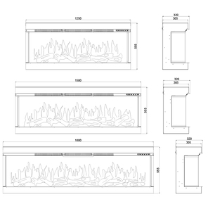 <span class=keywords><strong>Chimenea</strong></span> eléctrica de vista múltiple de vidrio empotrado o independiente de vidrio de llama artificial de alta calidad para pared de medios - Product Image 3