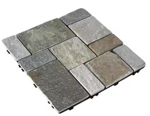 Carrelage de sol WPC carré emboîtable moderne de haute qualité, texture granit, marbre, pierre calcaire, lisse, imperméable, écologique, pour extérieur - Product Image 1