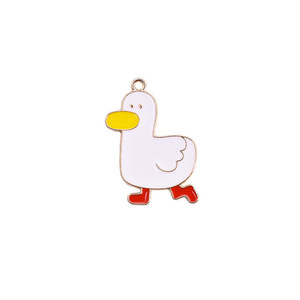 Dijes de Aleación de Pato Go Go de Dibujos Animados 23x32mm para Pendientes, Collares, Llaveros, Dijes para Teléfono, Accesorio de Regalo Unisex - Product Image 5