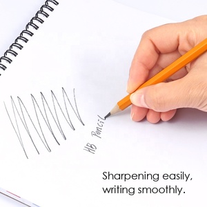 Foska 12 ชิ้นชนิดบรรจุกล่อง Borrador De Lapiz หกเหลี่ยม HB วาดร่างไม้มาตรฐานสีเหลืองเหลาดินสอยางลบ - Product Image 6