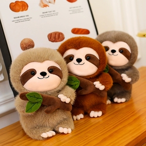 ตุ๊กตาสลอธถือกิ่งไม้ ของเล่นสัตว์นุ่มนิ่ม วัสดุผ้าพลัฌ ตุ๊กตาเพื่อนเล่น ของขวัญวันเกิด ขายส่งจากโรงงานโดยตรง - Product Image 2