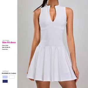 فستان تنس لياقة بدنية مناسب للجسم للنساء في الولايات المتحدة الأمريكية من قطعتين مضاد للوهج ومريح للخصر مناسب للوهج مناسب للتنفس من قطعة واحدة - Product Image 6