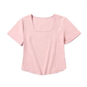 Women's Breathable Loose-Fit T-<b>Shirt</b> Solid Color Customized Packaging Competitive Price Vietnam Casual Round-Neck Washable - Product Image 4